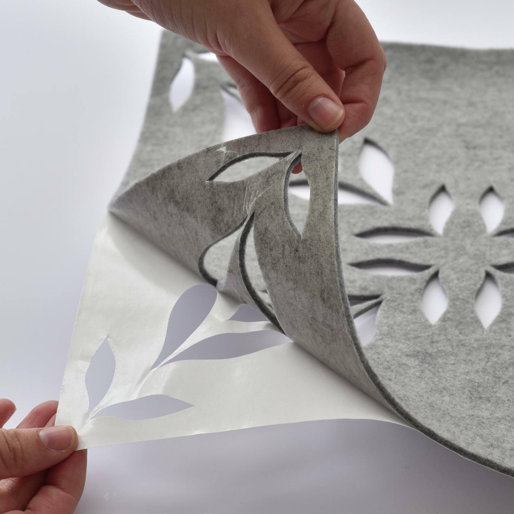 Rommates Gray Botanical Trellis Acoustical Peel & Stick Tiles